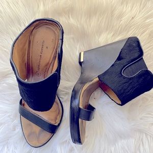 All Saints pony hair wedges